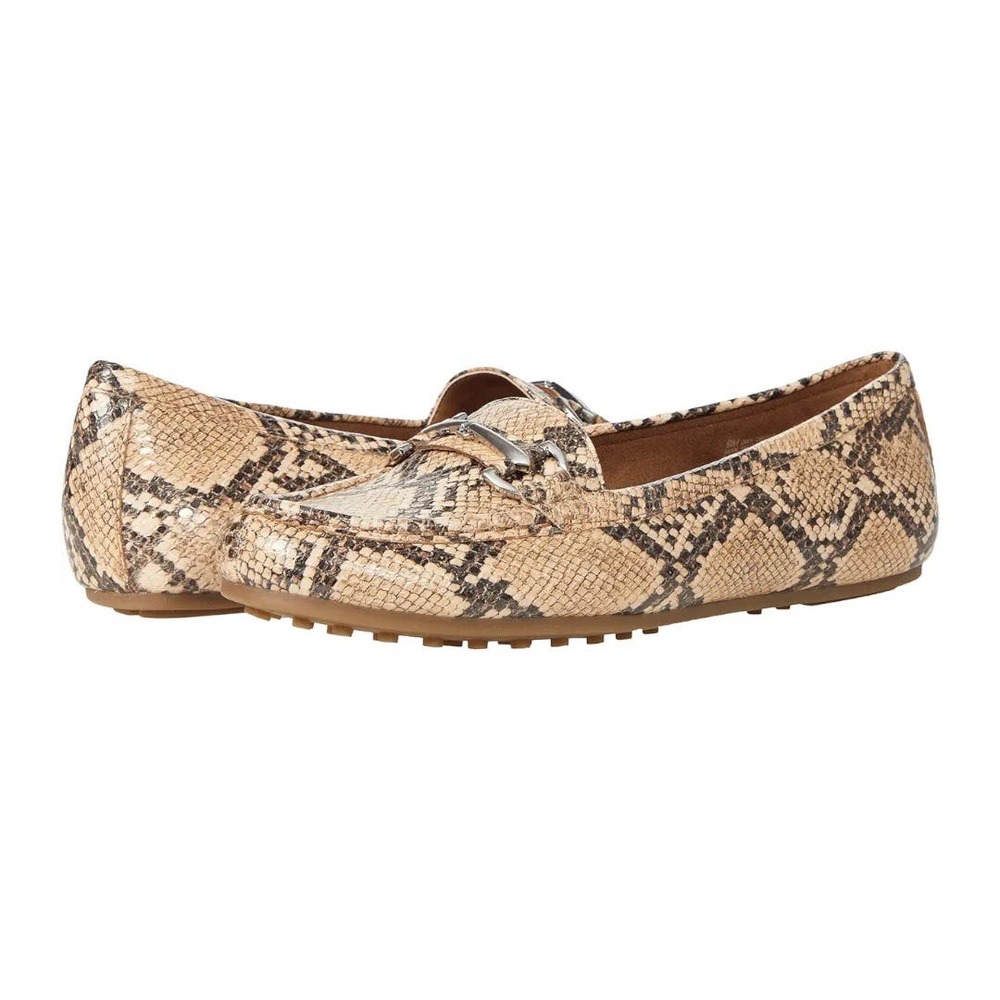 Aerosoles Women's Day Drive Driving Style Loafer - Natural Snake Size 7.5